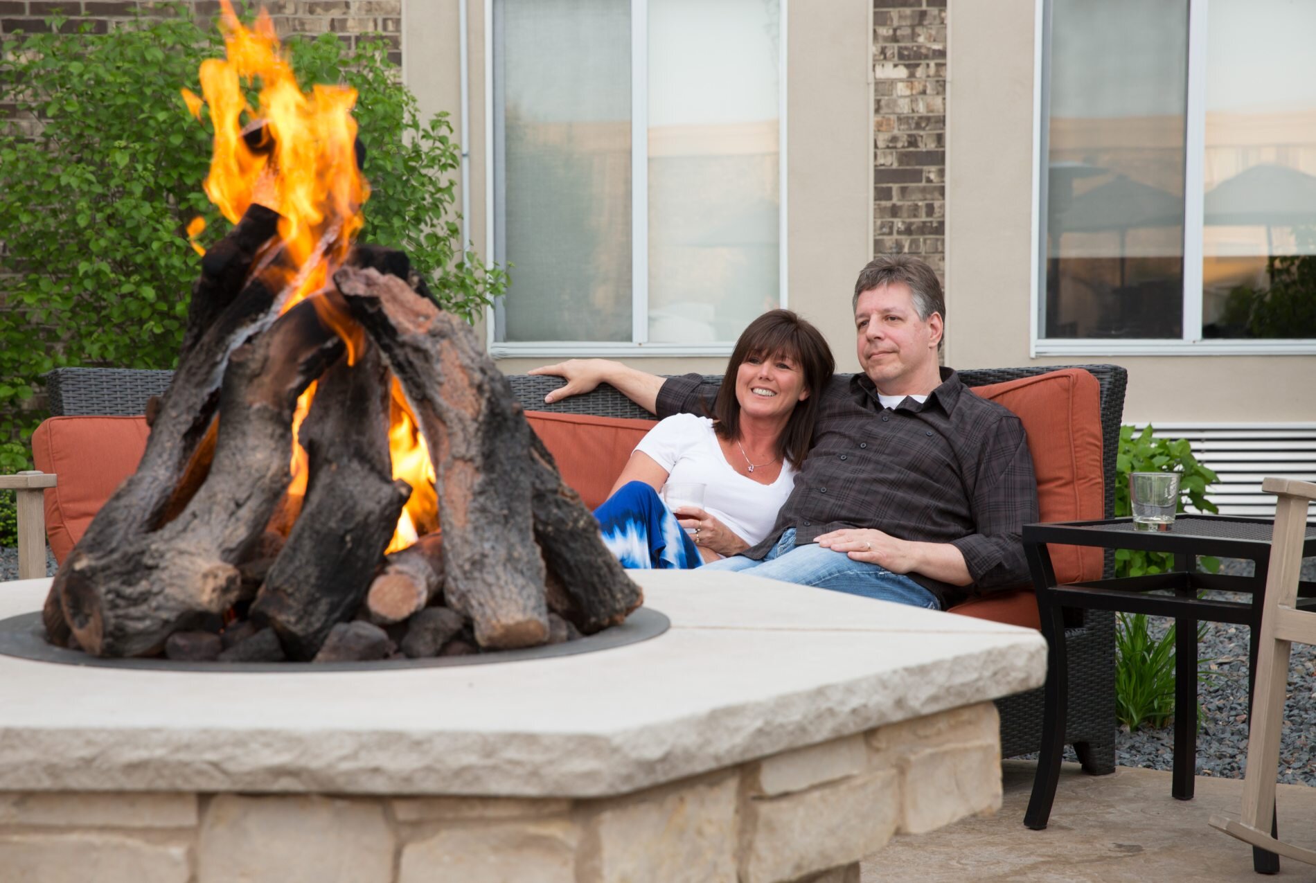 Pool and firepit