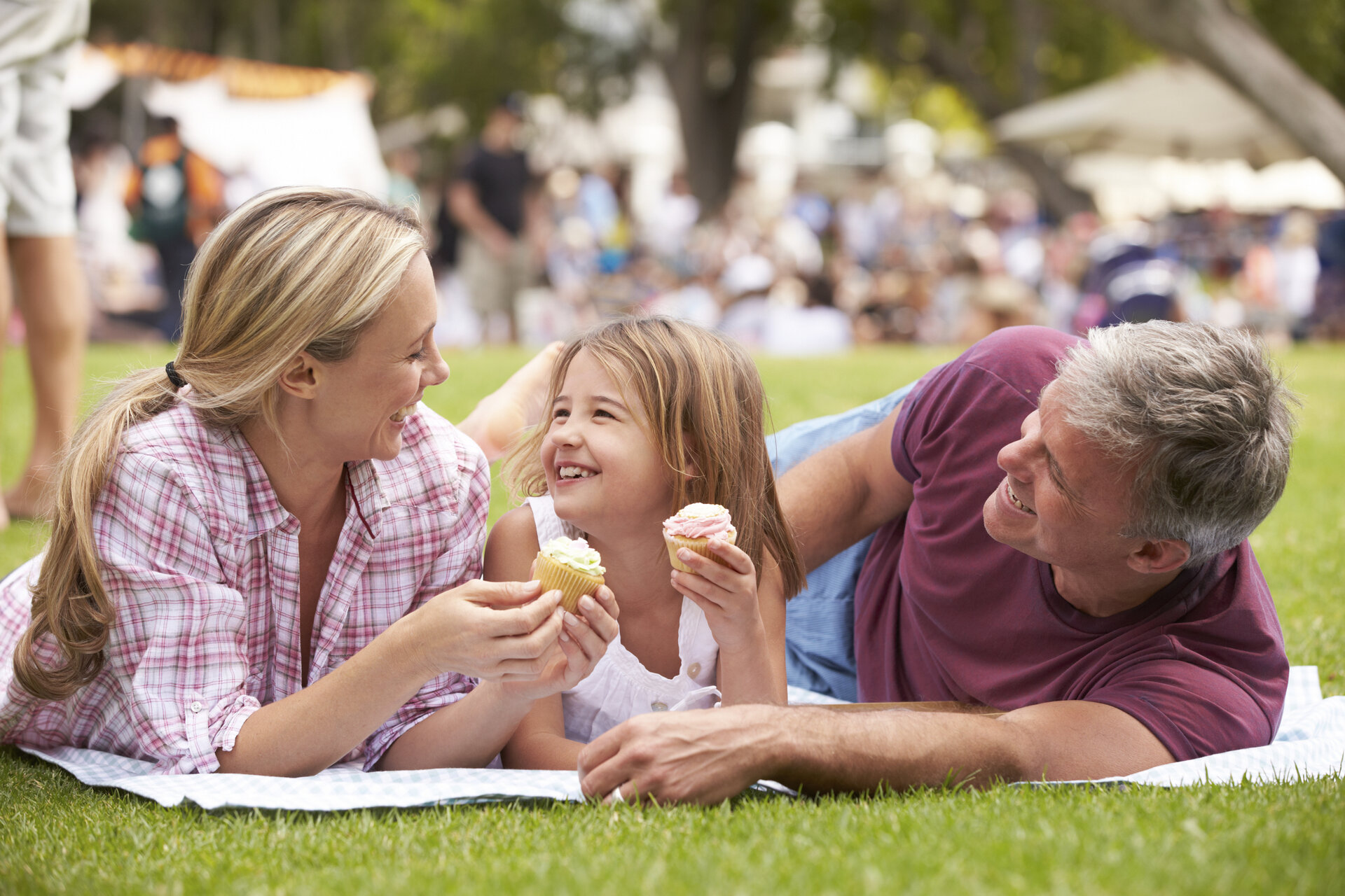 Family at a festival